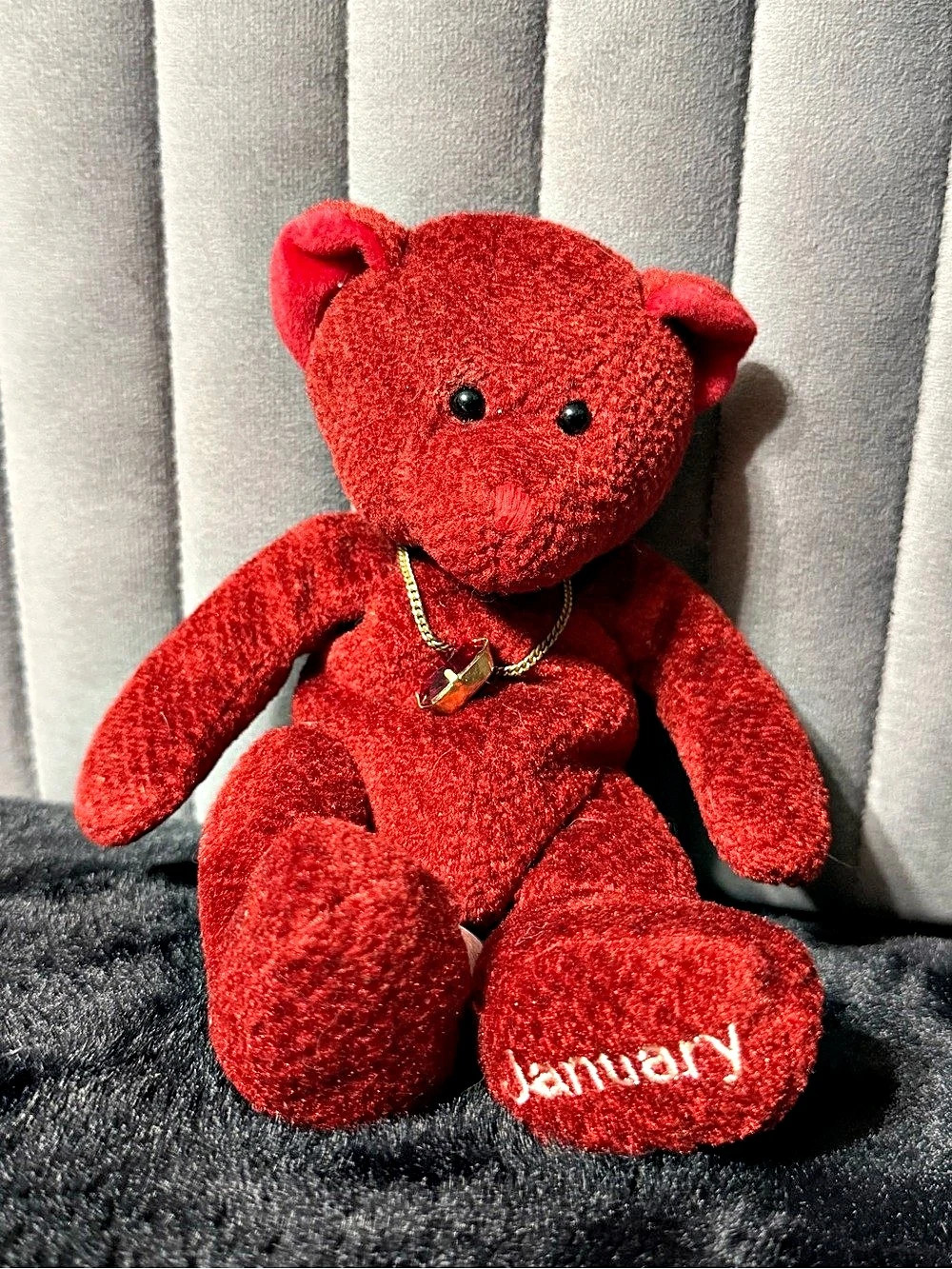 RUSS January Birthstone Bear Red